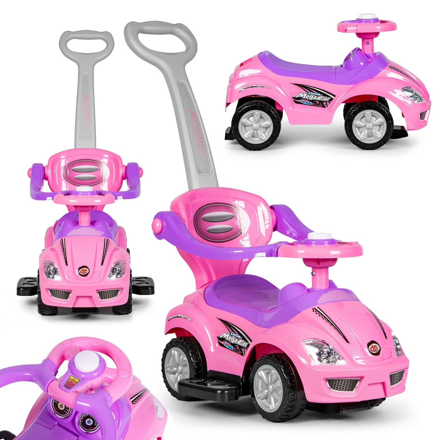 Deluxe push ride ride on 3in1 Pink