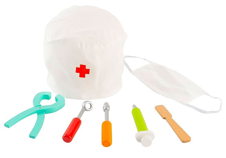 Dental set bag with 7 accessories for children