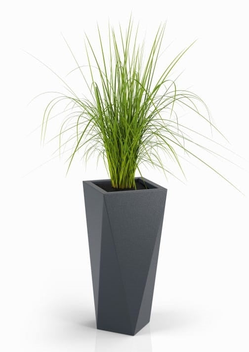 Designer pot VASO 72cm height anthracite,