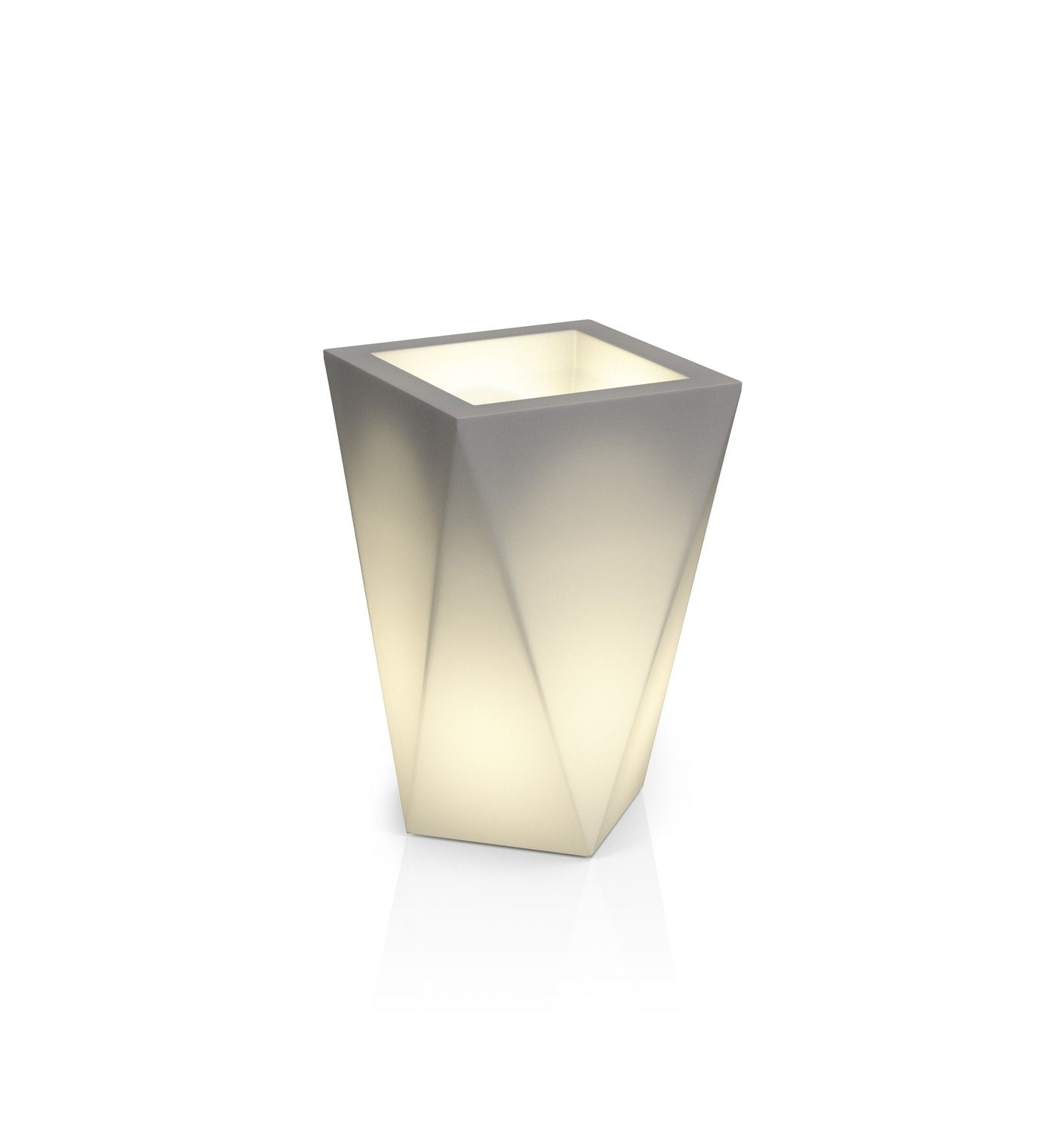 Designer pot VASO white with lighting