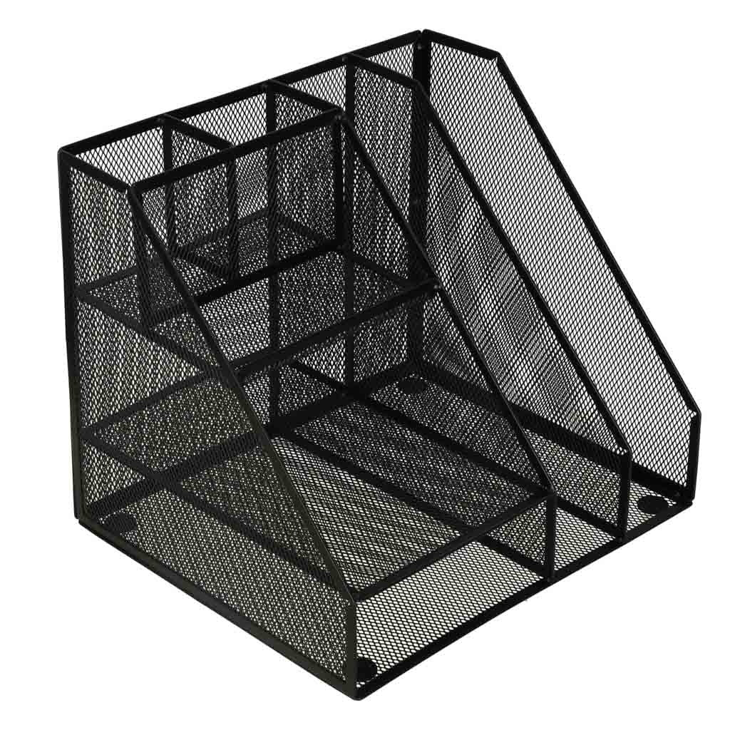 Desk organizer metal desk toolbox 6 compartments