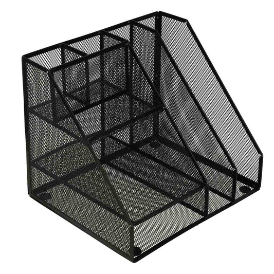 Desk organizer metal desk toolbox 6 compartments