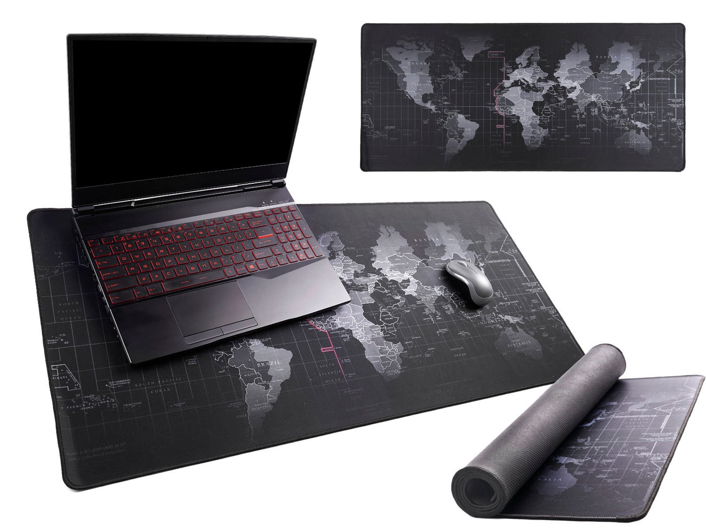 Desk pad map of the world 40x90cm