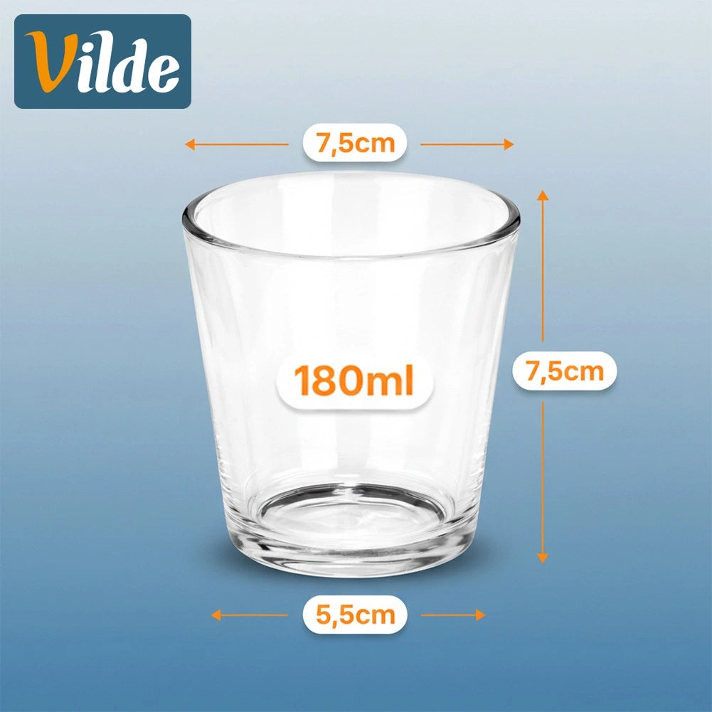 Dessert Glass Cups Set, 180 ml, 6 Pieces