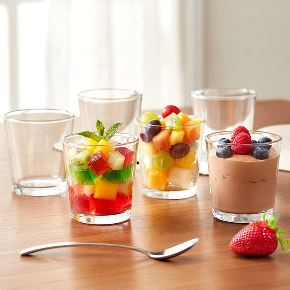 Dessert Glass Cups Set, 180 ml, 6 Pieces