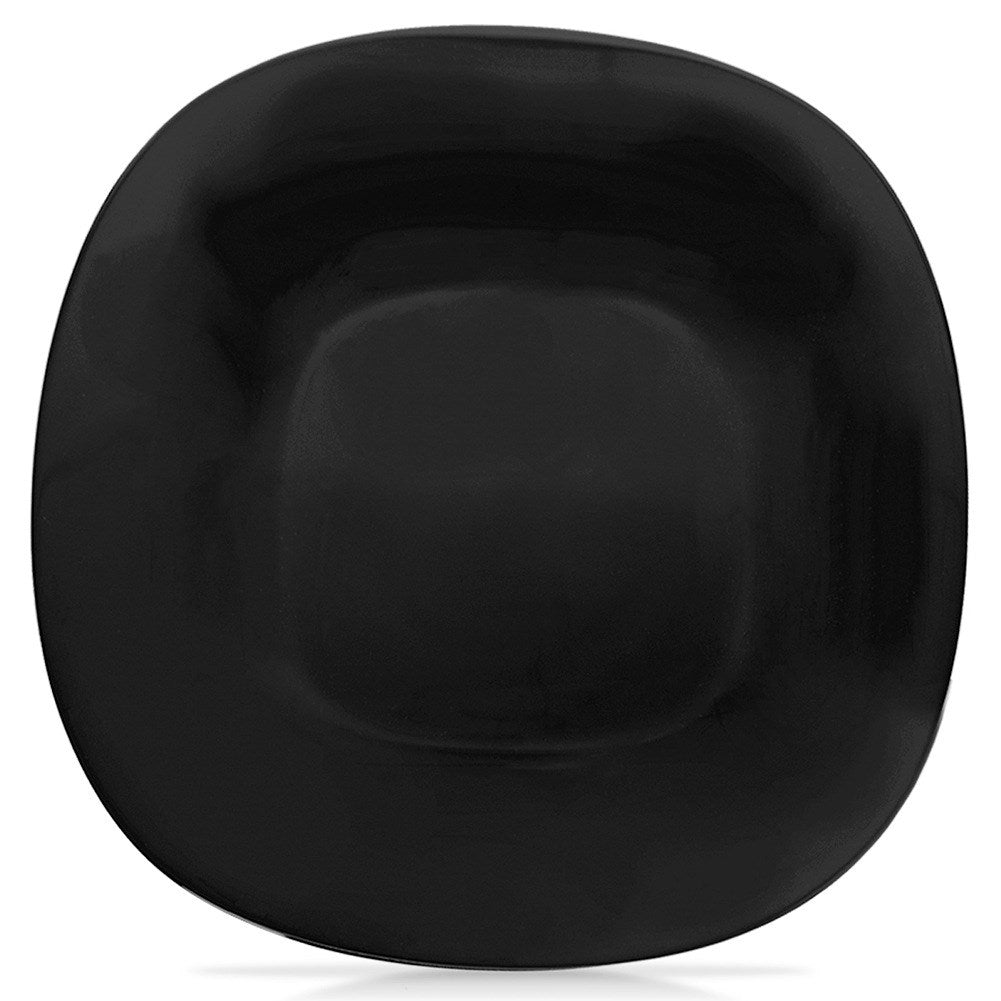 Dessert plate glass black LUNA 20.5x20.5x1.8 cm