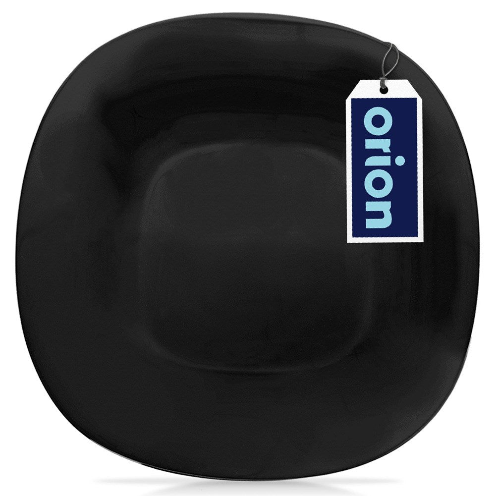 Dessert plate glass black LUNA 20.5x20.5x1.8 cm