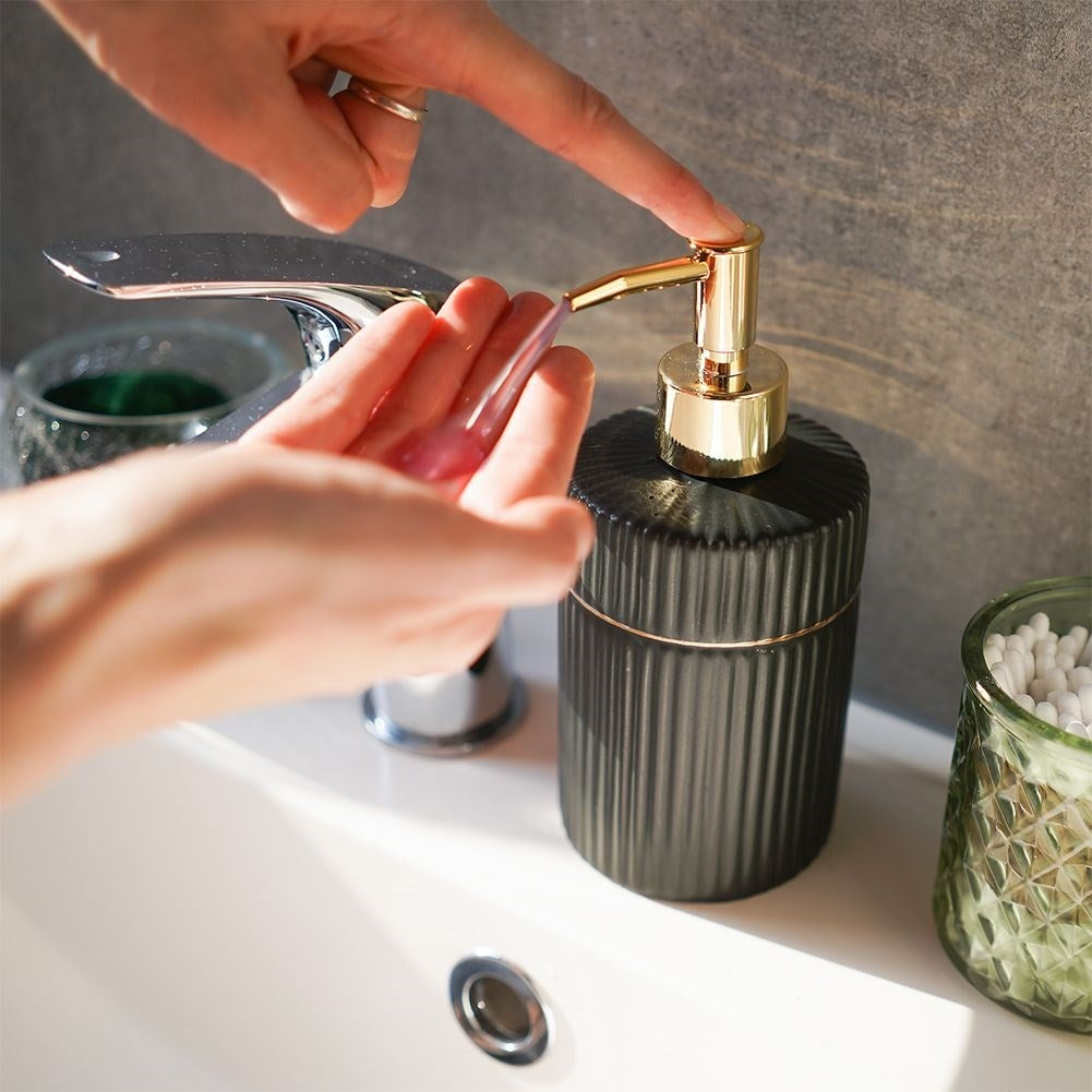 Detergent and soap dispenser for kitchen and bathroom, stylish design