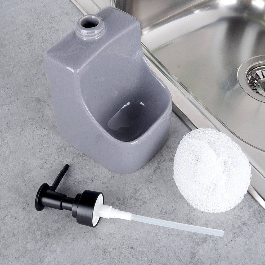 Detergent dispenser 400 ml with sponge holder and sponge