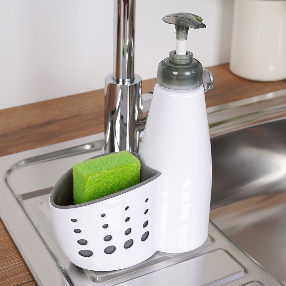 Detergent dispenser with pocket for cloth - practical solution
