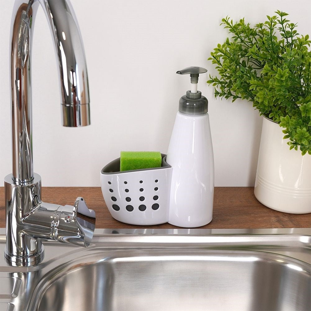 Detergent dispenser with pocket for cloth - practical solution