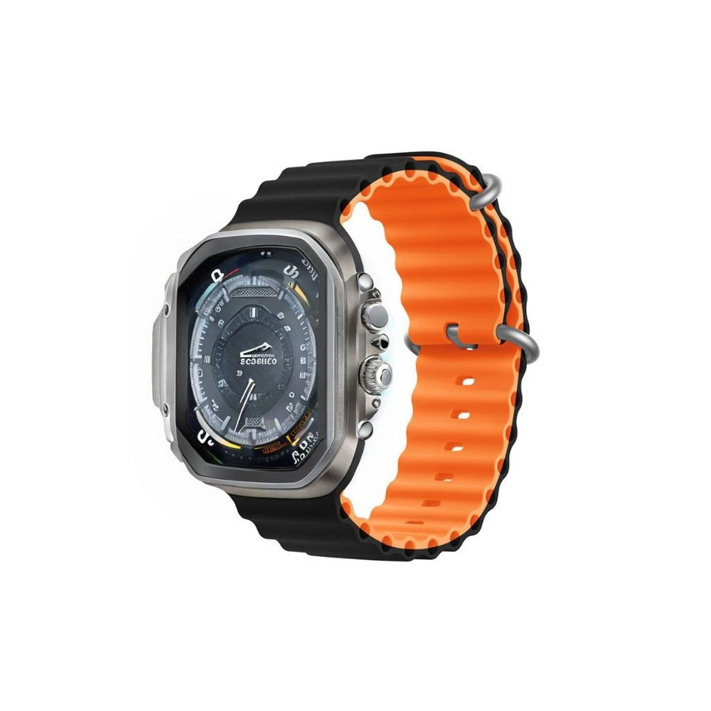 Devia Apple Watch 38/40/41/42mm Deluxe Sport6 Watch Strap - Black/Orange