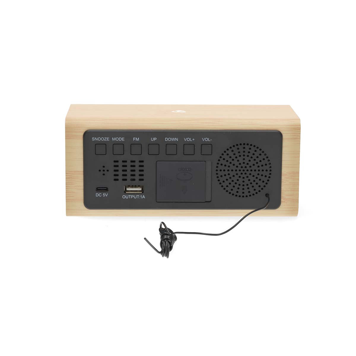 Digital Alarm Clock Radio with LED Display and USB-C