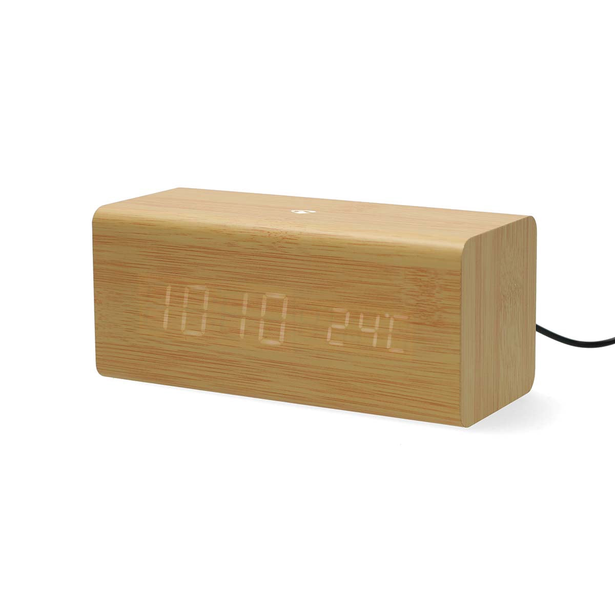 Digital Alarm Clock Radio with LED Display and USB-C