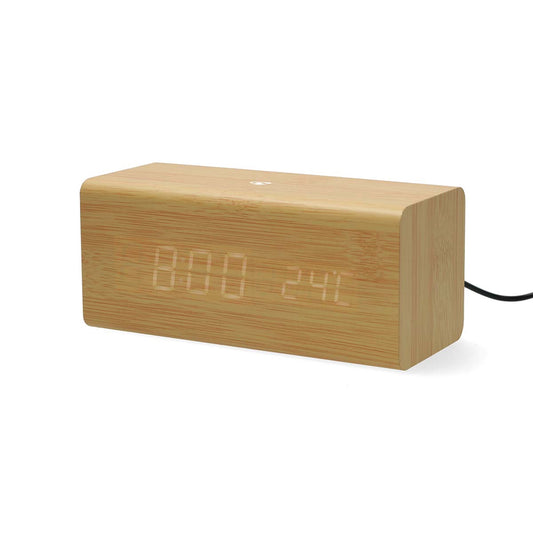 Digital Alarm Clock Radio with LED Display and USB-C