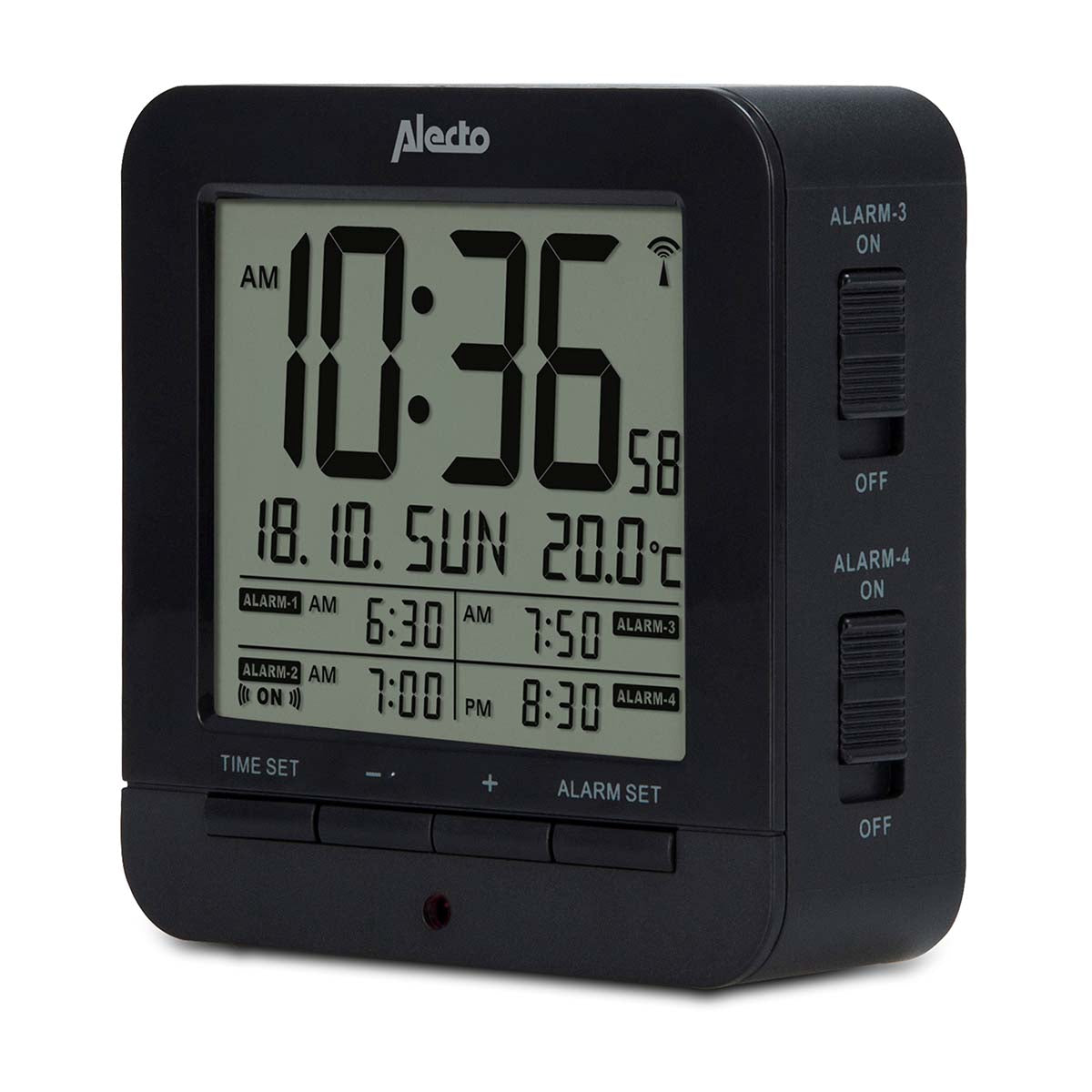 Digital Alarm Clock with Thermometer and Snooze Function