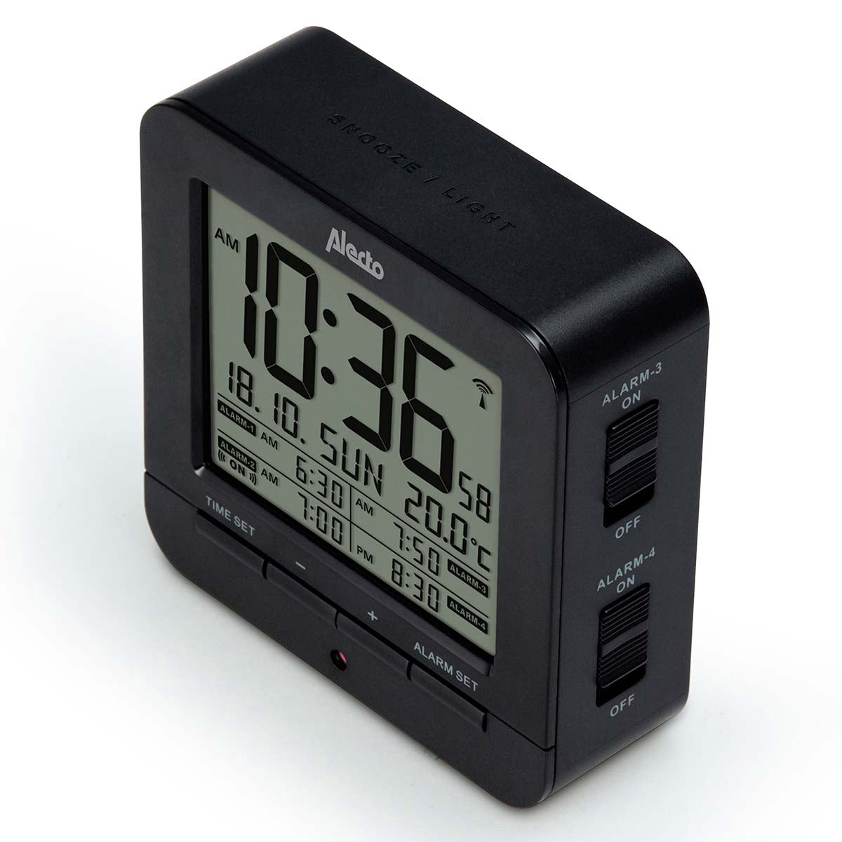 Digital Alarm Clock with Thermometer and Snooze Function