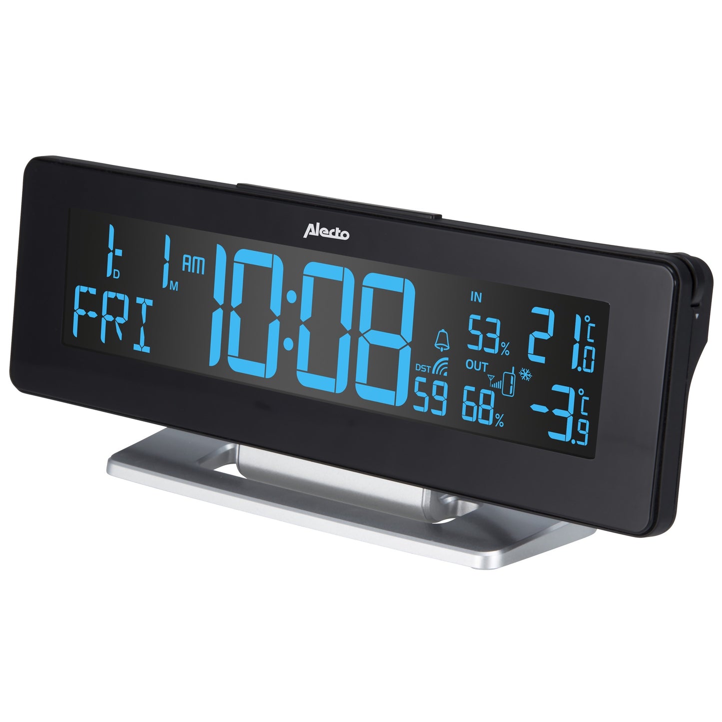 Digital Alarm Clock with Weather Station, Color Display