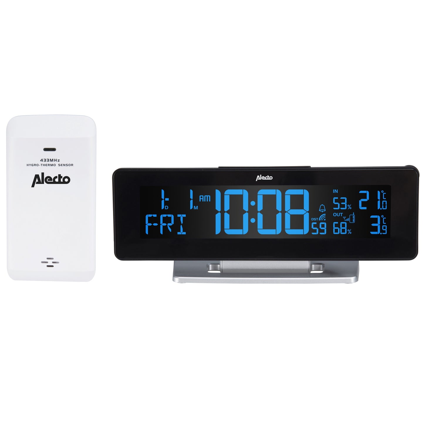 Digital Alarm Clock with Weather Station, Color Display