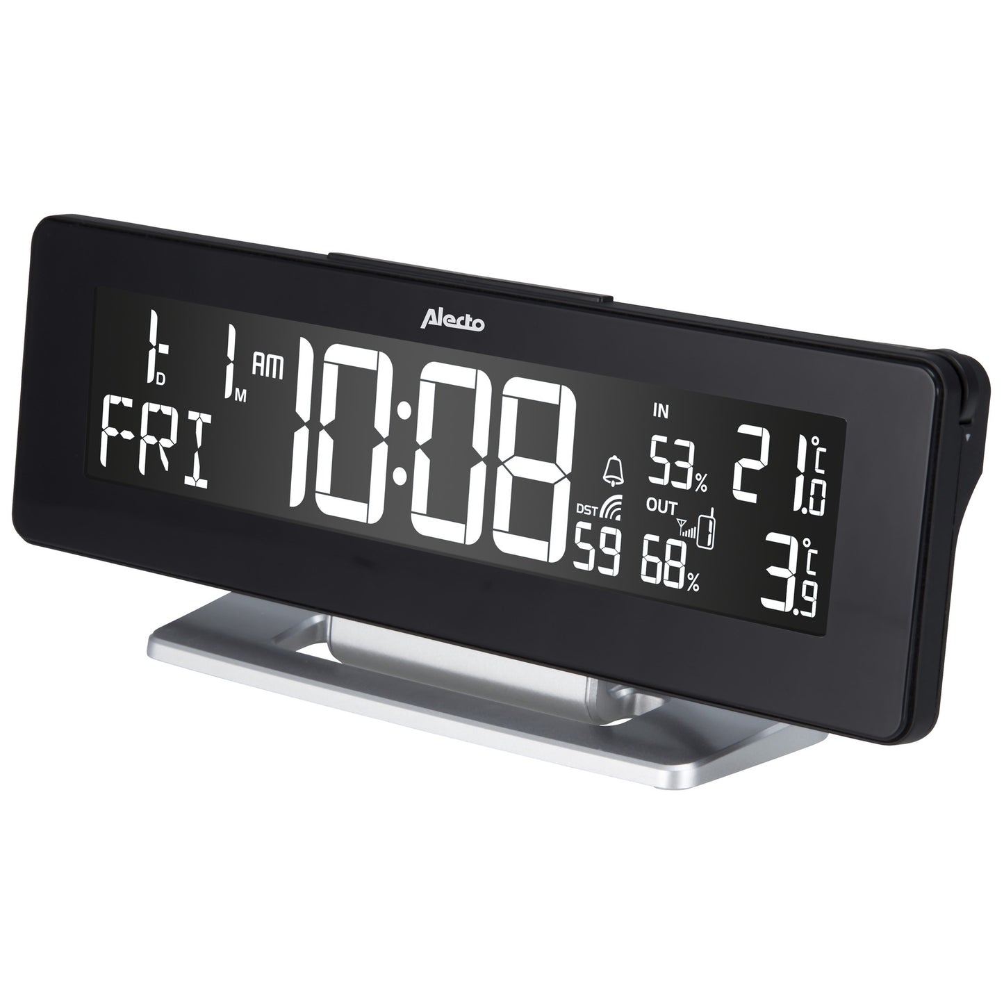 Digital Alarm Clock with Weather Station, Color Display
