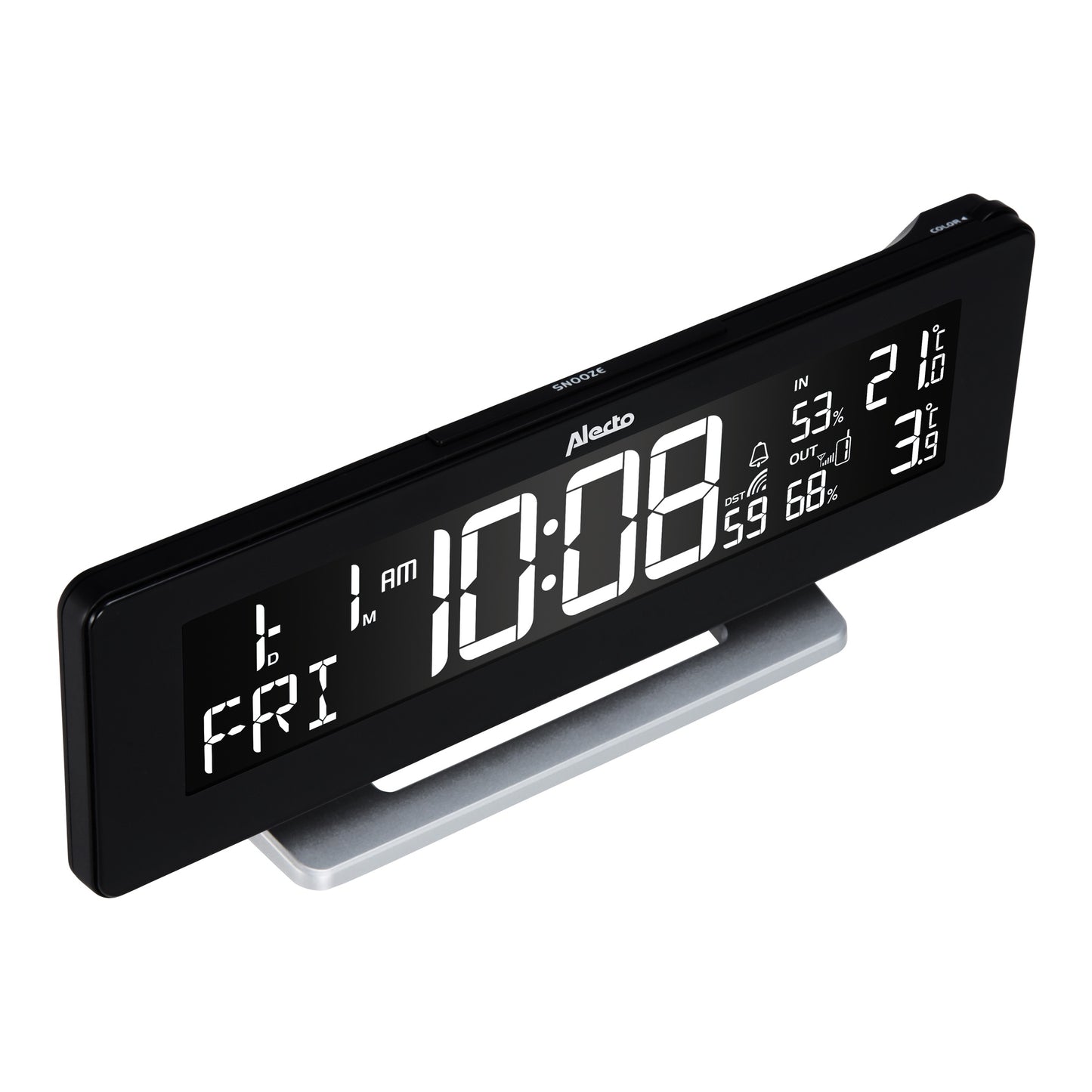 Digital Alarm Clock with Weather Station, Color Display