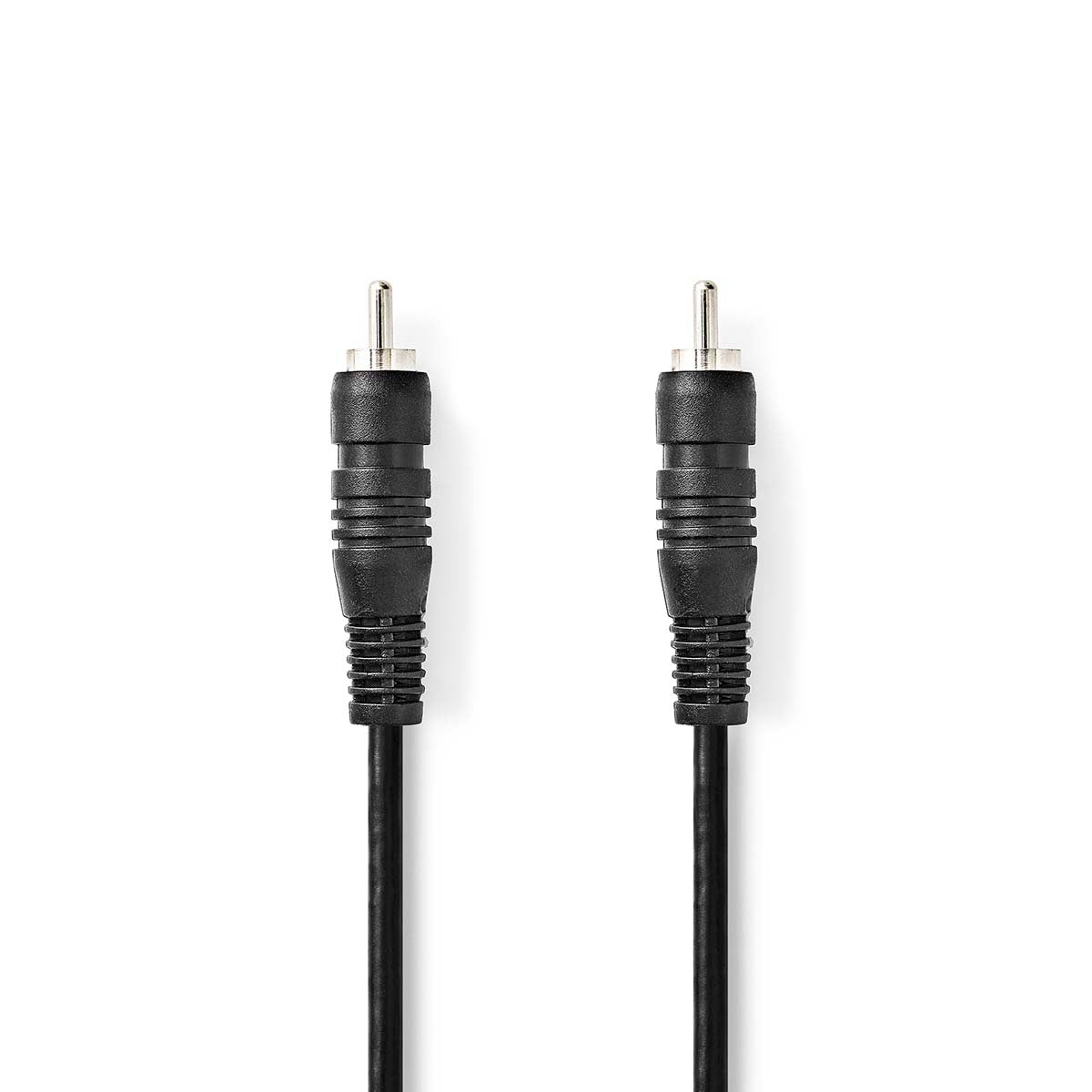 Digital Audio Cable | RCA Male | RCA Male | Nickel Plated | 1.00 m | Round | PVC | Black | Envelope
