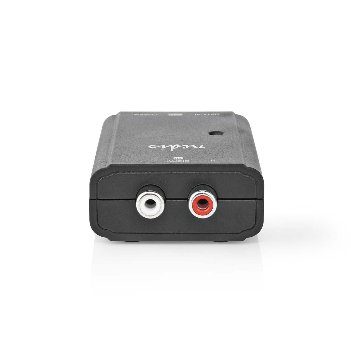 Digital Audio Converter | One way | Connection input: 2x RCA Female | Connection output: 1x S/PDIF (RCA) Female / 1x TosLink Female | ARC | Instruction book | Black