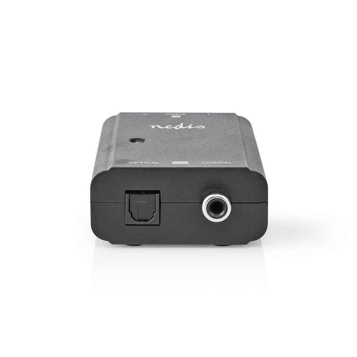 Digital Audio Converter | One way | Connection input: 2x RCA Female | Connection output: 1x S/PDIF (RCA) Female / 1x TosLink Female | ARC | Instruction book | Black