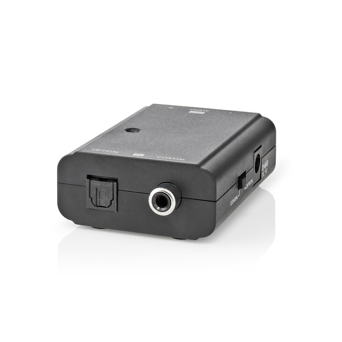 Digital Audio Converter | Two-way | Connection input: 1x S/PDIF (RCA) Female / 1x TosLink Female | Connection output: 2x RCA Female | ARC | Instruction book | Black