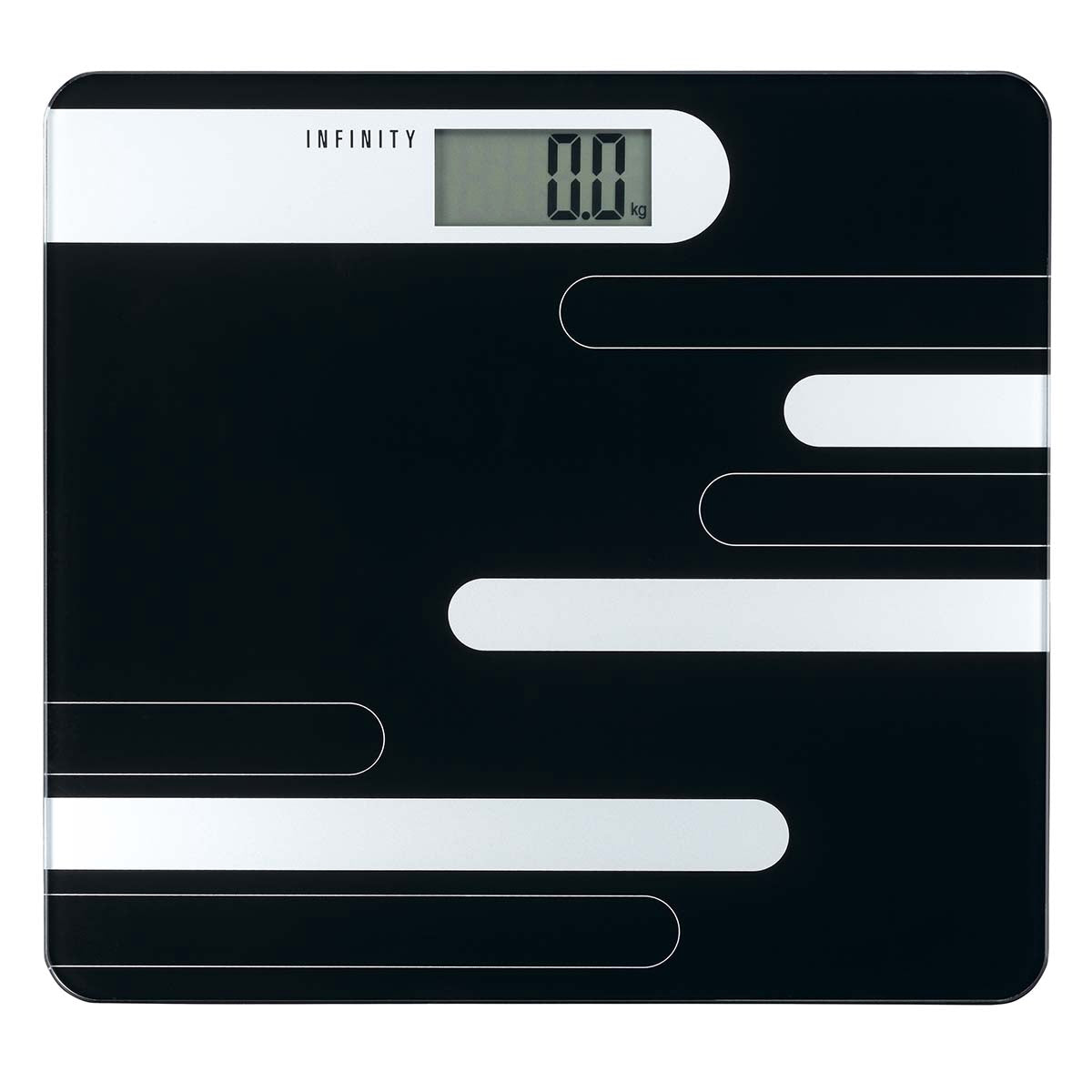 Digital Bathroom Scale, 180kg Capacity, Black/Silver