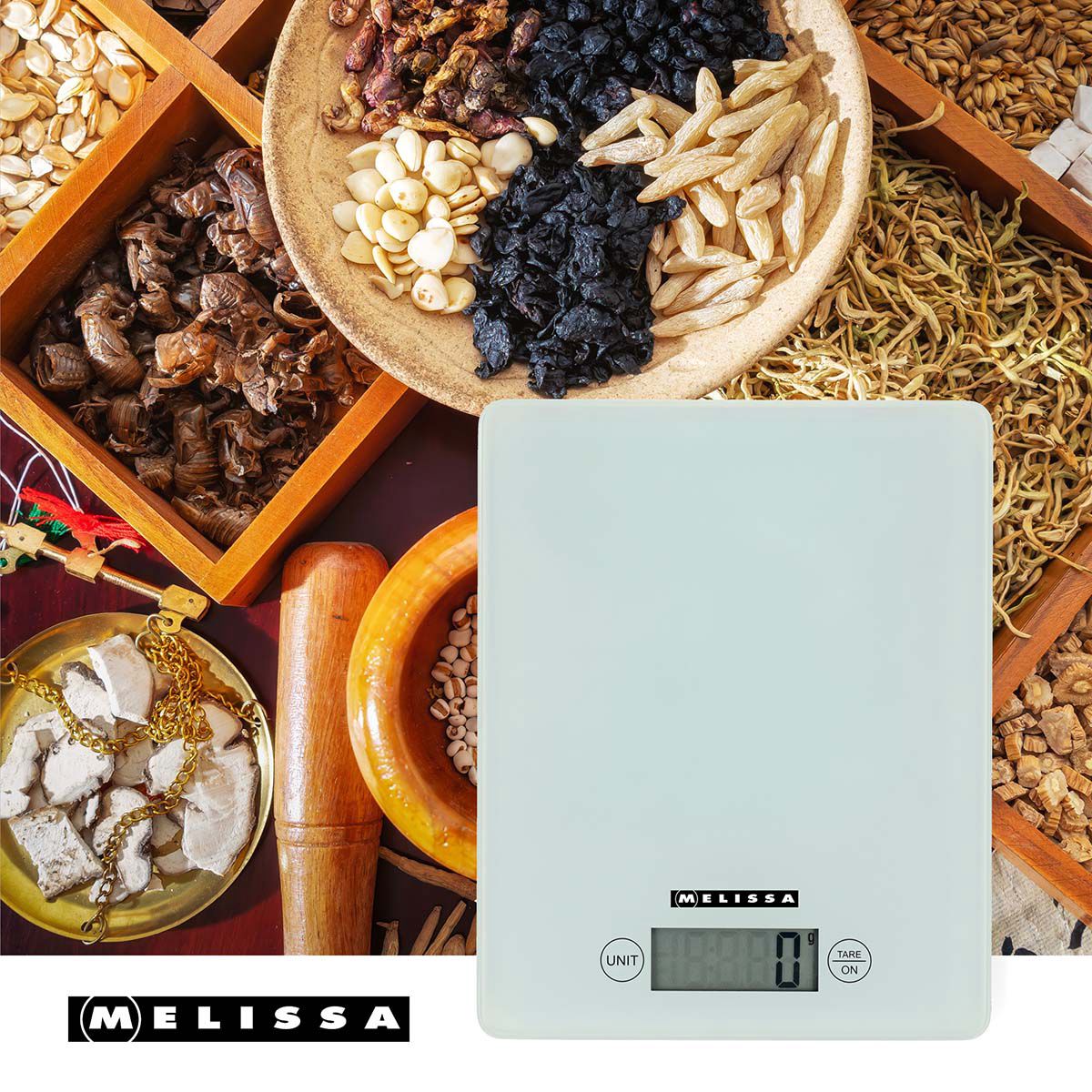 Digital Kitchen Scale, Tempered Glass, LCD, 5kg Max
