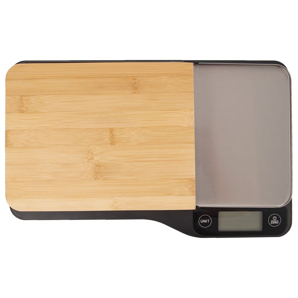 Digital Kitchen Scale with LCD and Stainless Cutting Board