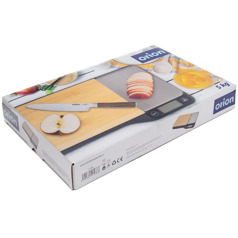 Digital Kitchen Scale with LCD and Stainless Cutting Board