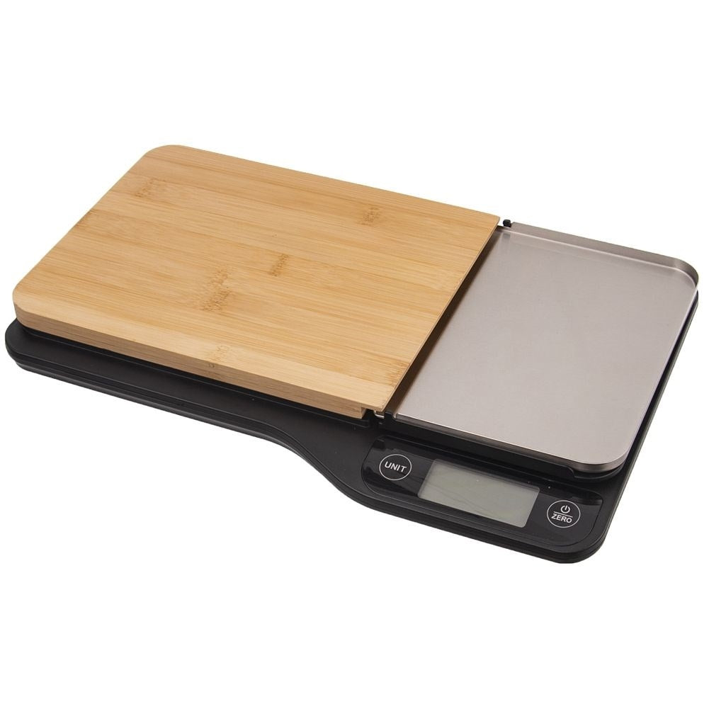 Digital Kitchen Scale with LCD and Stainless Cutting Board