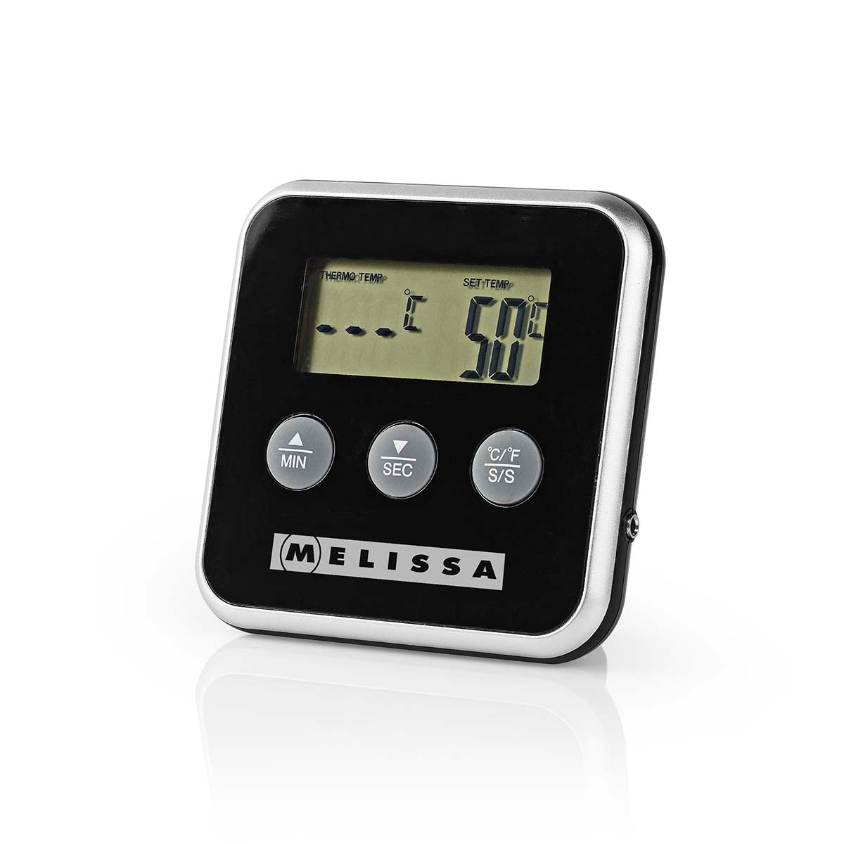 Digital Meat Thermometer with Alarm Timer & LCD Display
