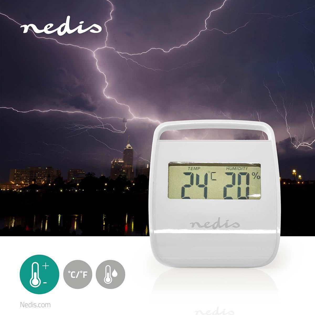 Digital Thermometer | Indoor | Indoor temperature | Indoor humidity | White
