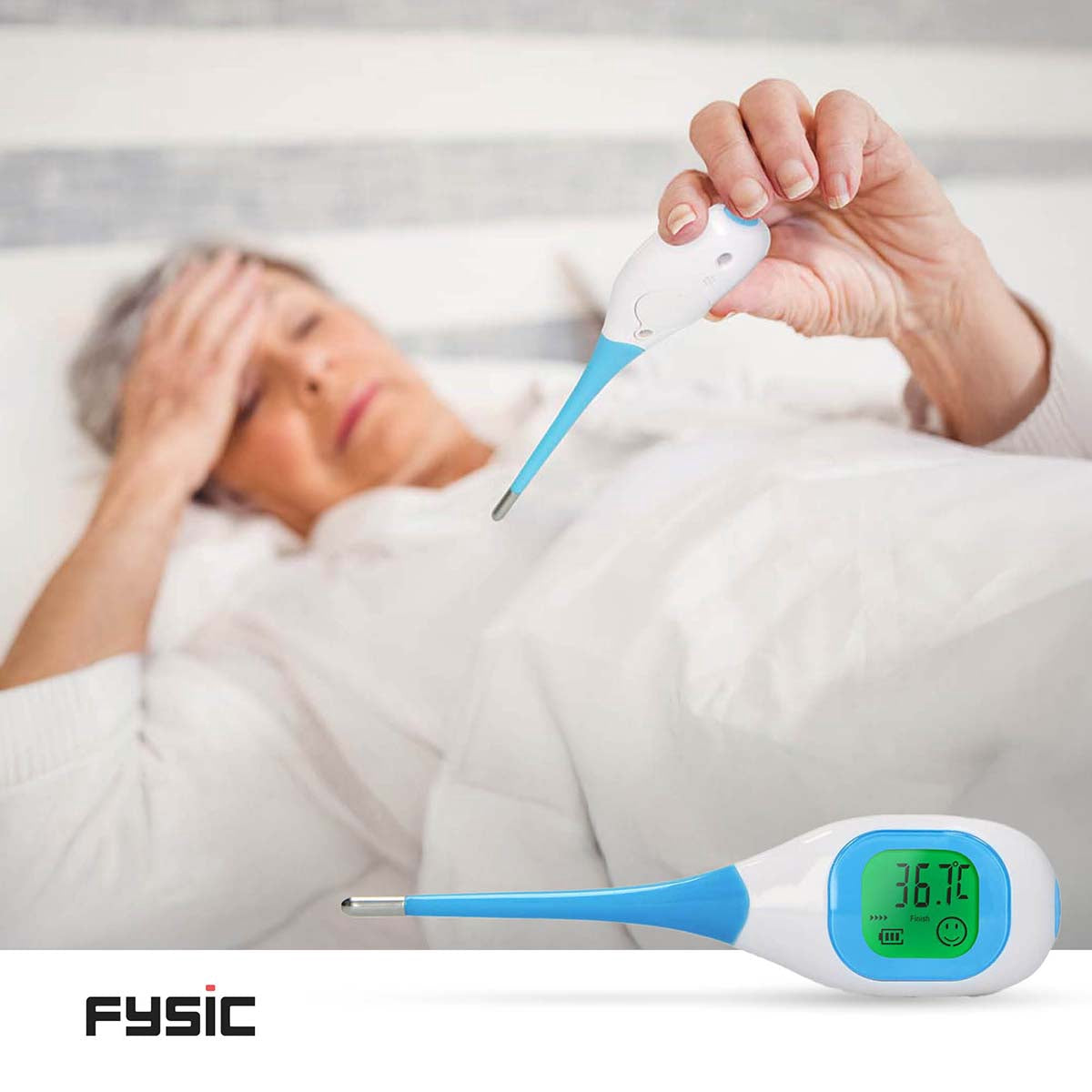 Digital Thermometer with Large Illuminated Display