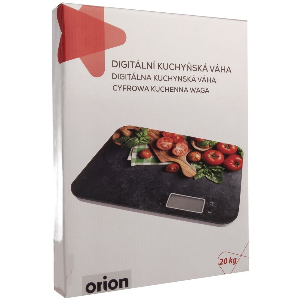 Digital kitchen scale in glass/plastic, 20 kg max, LCD display