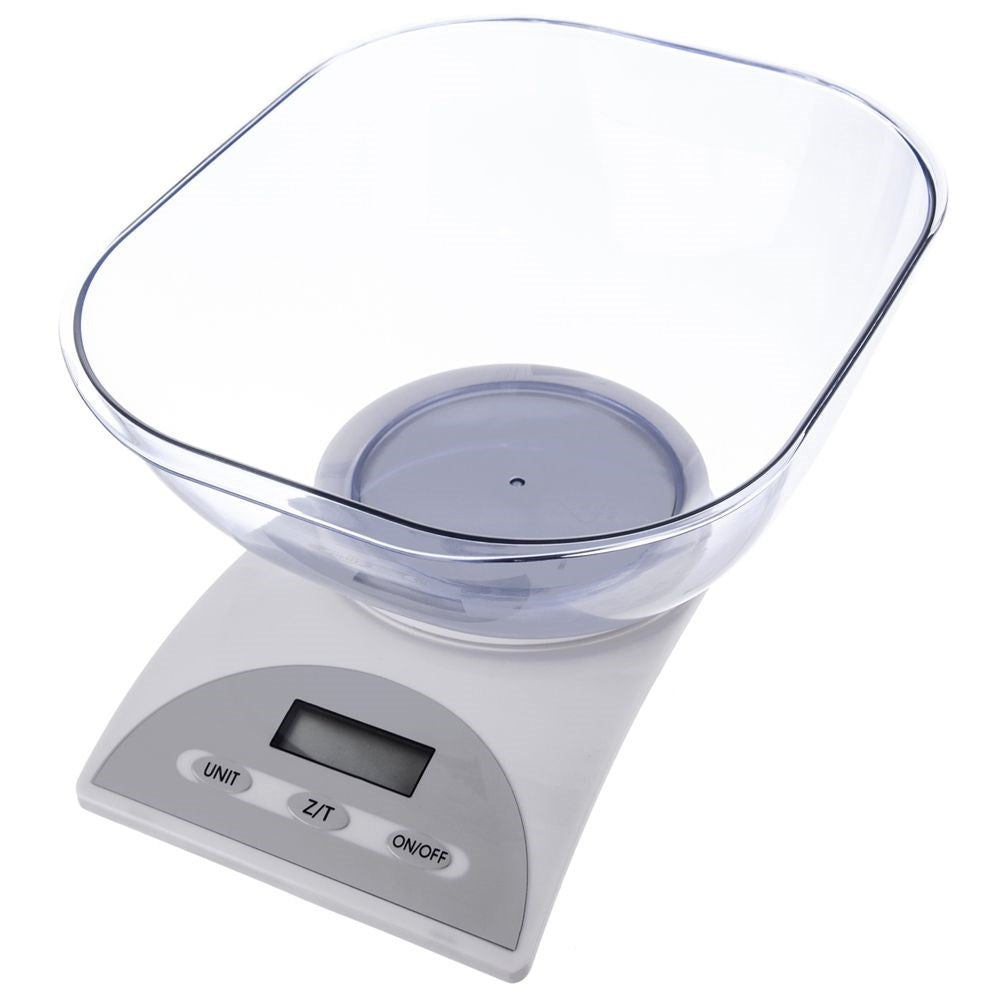 Digital kitchen scale with LCD display and 3L bowl
