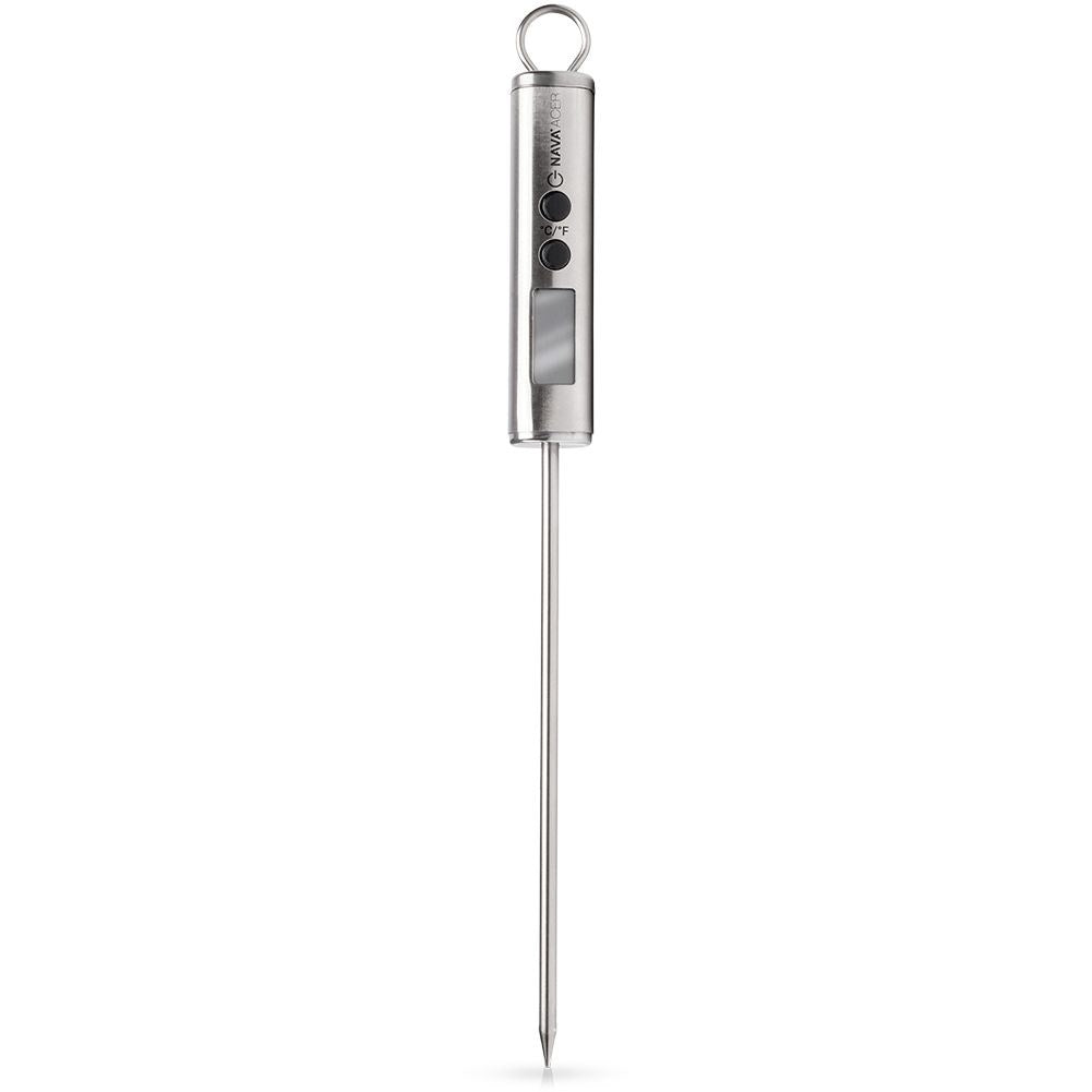 Digital kitchen thermometer with tip and LCD display