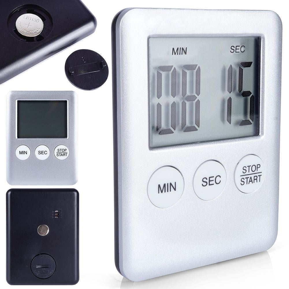 Digital kitchen timer with magnet for easy installation