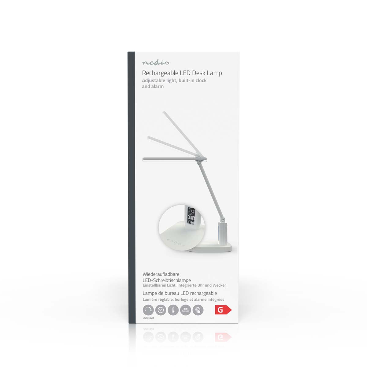 Dimmable LED Desk Lamp with Mirror, 3 Modes, Rechargeable