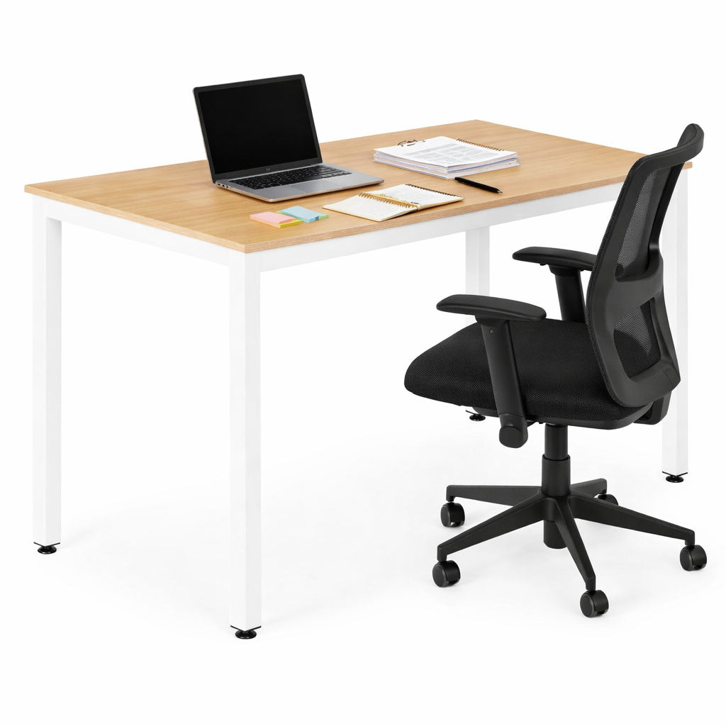 Dining Table Desk, 120x60 cm, MDF, Light Oak Finish
