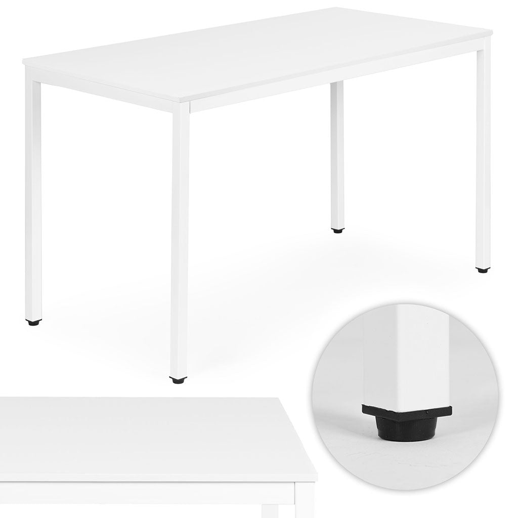 Dining Table/Desk, 120x60 cm, Seats 4-5, White MDF