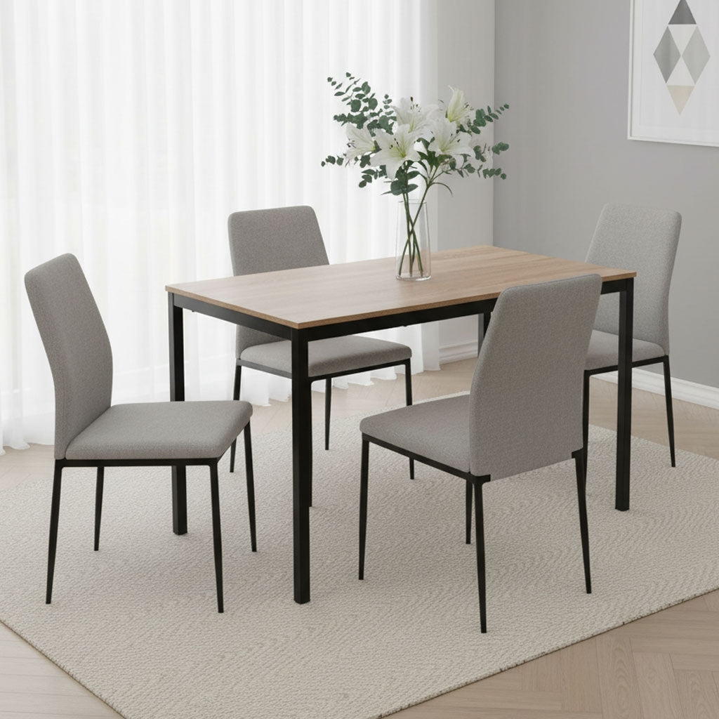 Dining Table/Desk for 4-5, 120x60 cm MDF, Metal Frame