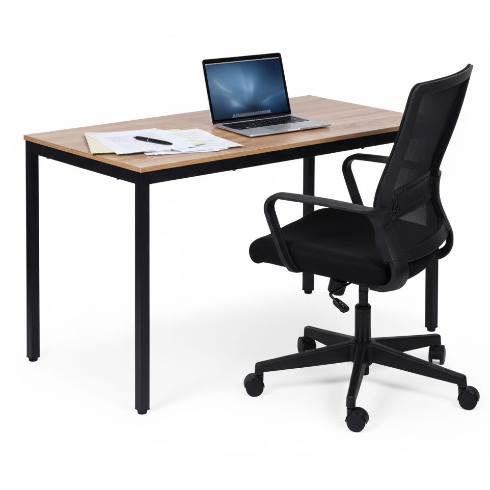 Dining Table/Desk for 4-5, 120x60 cm MDF, Metal Frame
