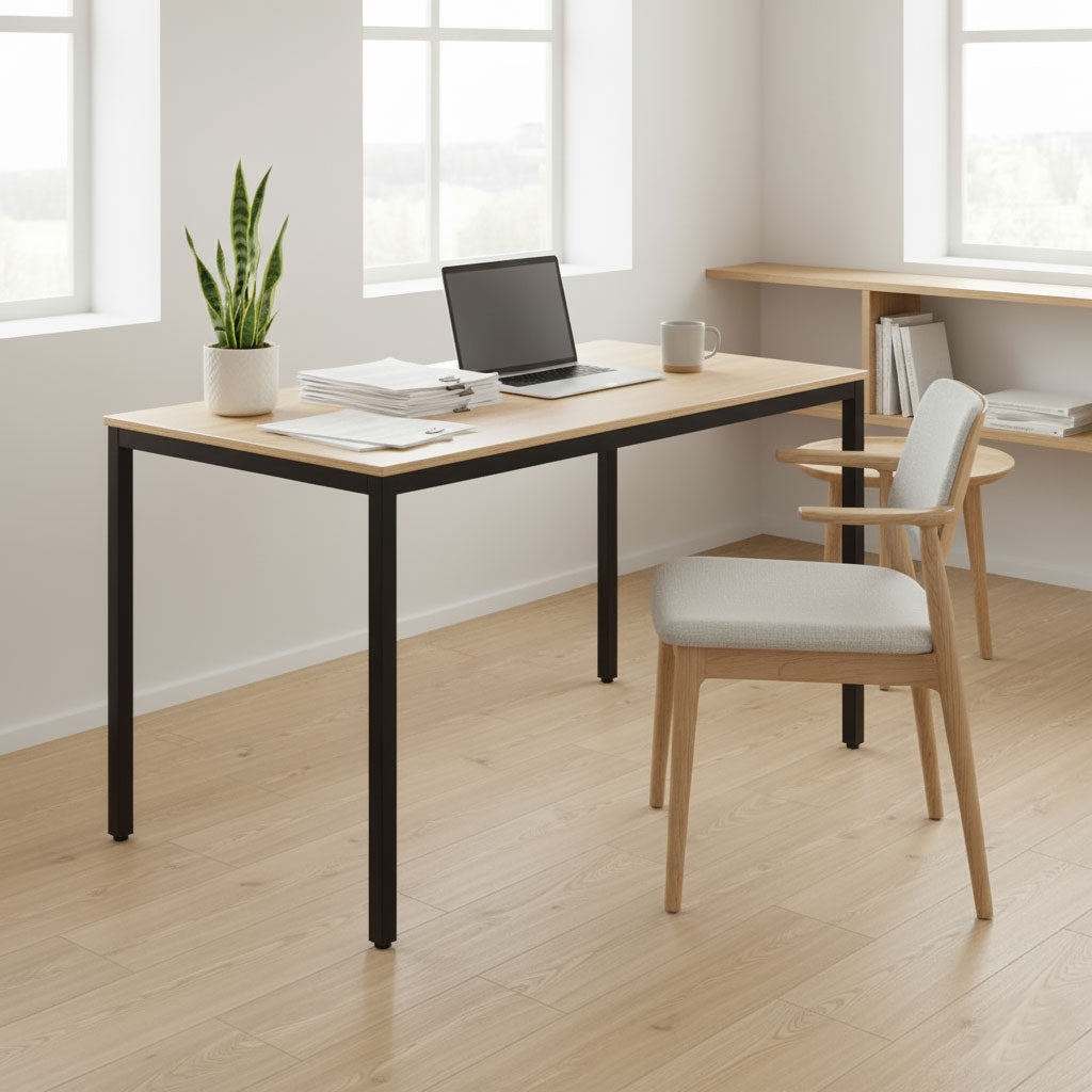 Dining Table/Desk for 4-5, 120x60 cm MDF, Metal Frame
