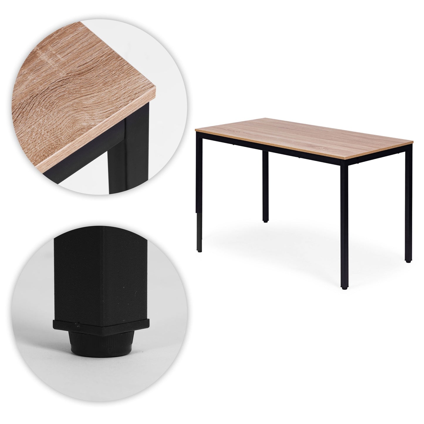 Dining Table/Desk for 4-5, 120x60 cm MDF, Metal Frame