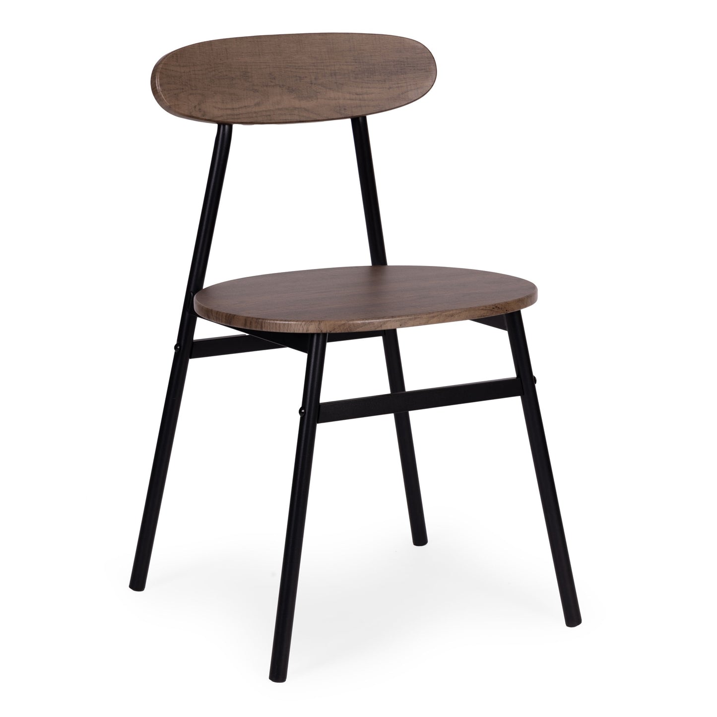 Dining Table Set with 4 Chairs, MDF & Steel