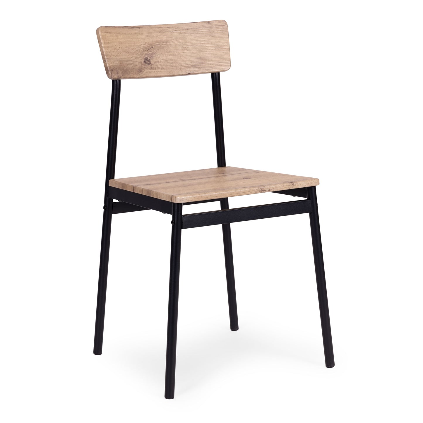Dining Table Set with 4 Chairs, MDF & Steel